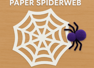 Easy Paper Spiderwebs: DIY Halloween Craft How to Make a Paper Spiderweb – Easy Halloween Craft!