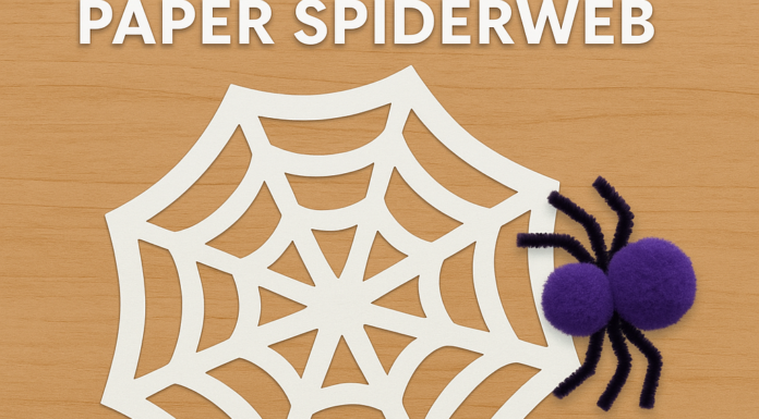 Easy Paper Spiderwebs: DIY Halloween Craft How to Make a Paper Spiderweb – Easy Halloween Craft!