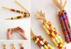 How to make Beaded Pipe Cleaner Indian Corn This beaded pipe cleaner Indian corn craft is SO FUN! And it's so simple to make. All you need are two simple supplies that you can usually find at the dollar store. This is such a fun and easy kids craft and a super fun Thanksgiving activity. I love how realistic they end up looking!