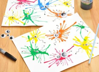 Monster Blow Painting Blow painting with straws