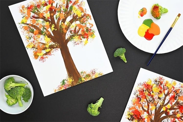 Broccoli tree painting