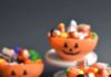 How to Make Candy Melt Pumpkin Bowls for Halloween Candy melt pumpkin bowls full of Halloween candy