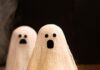 Cheesecloth Ghost DIY ghost craft for Halloween made from cheesecloth and glue