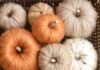 How to Make Chunky Yarn Pumpkins: Cozy Fall Decor Chunky yarn pumpkin in a basket with many others