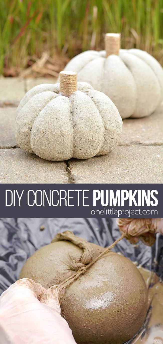 Pin image for DIY concrete pumpkins