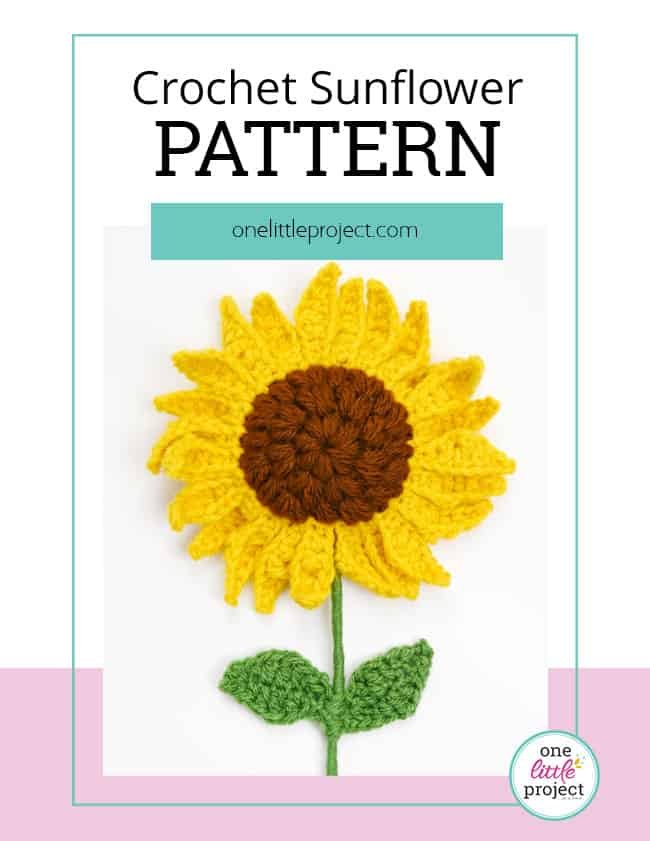 Free, printable sunflower crochet pattern