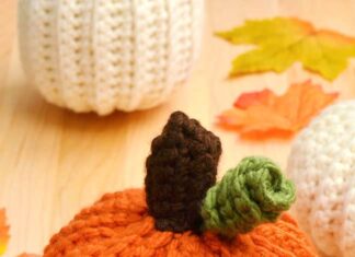 Crochet Pumpkin Orange crochet pumpkin made with a free, printable pattern