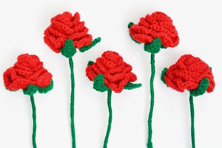 Free pattern for crocheted roses