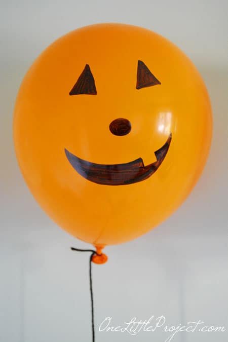 Craft Pumpkins - Permanent Marker Balloon Pumpkins