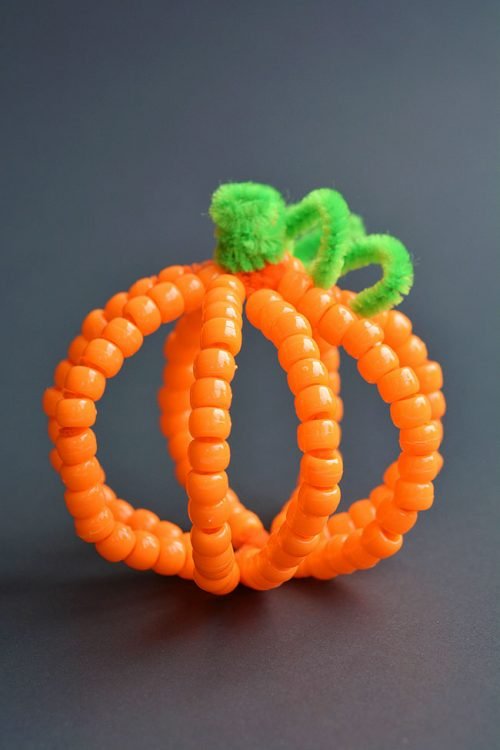 Craft Pumpkins - Beaded Pipe Cleaner Pumpkins