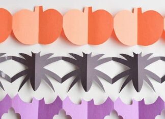 Over 40 Fun and Easy Halloween Crafts for Kids Halloween Crafts - Halloween Paper Garland Cutouts