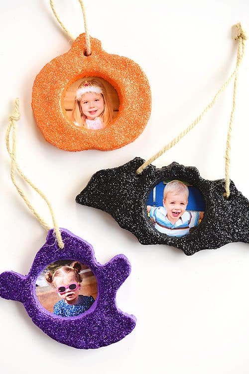 Pumpkin Crafts - Halloween Salt Dough Photo Keepsake