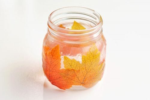 Mason Jar Leaf Lanterns