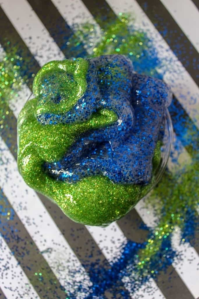 A close up of slime