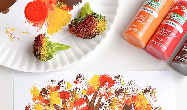 Simple Tree Painting Tutorial for Kids Easy tree painting with broccoli