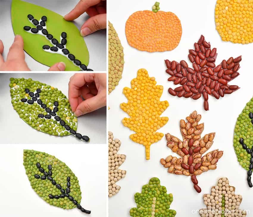 How to make fall bean art