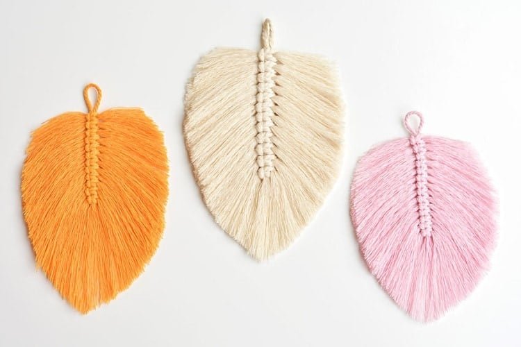 Easy feather macrame decoration