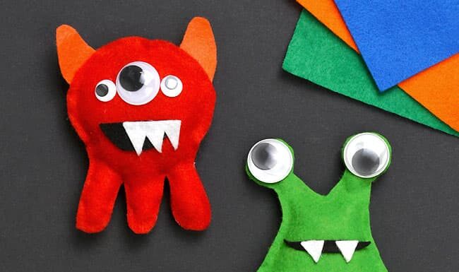 Felt Monster Pattern Free felt monster patterns to make soft and colourful monster plushies