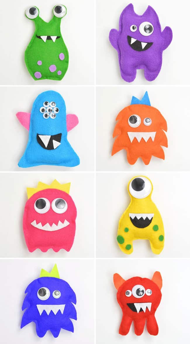 7 free felt monster patterns