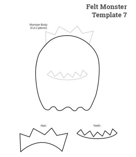 Ghost felt monster template