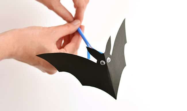DIY Flapping Bat Craft: Fun Halloween Activity Flapping bat craft in motion