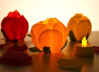 DIY Flower Tealight