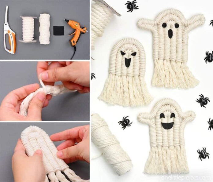 DIY macrame ghost