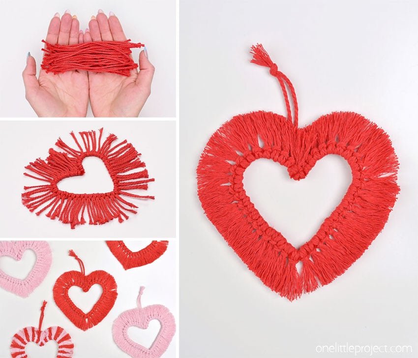 How to make a macrame heart