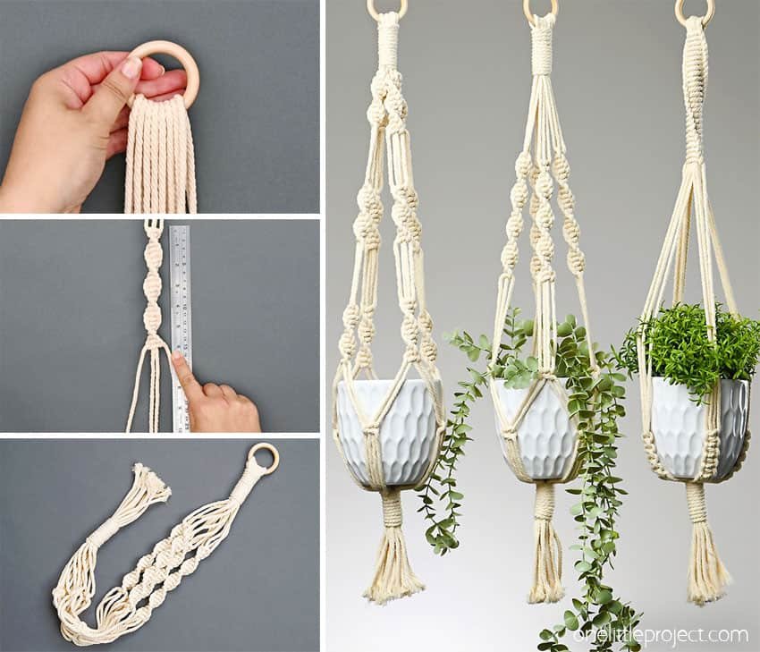 DIY macrame plant hanger