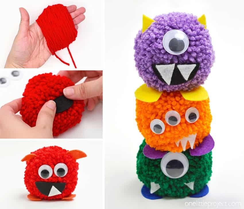 How to make pom pom monsters