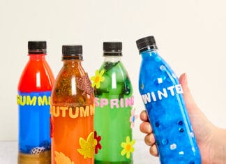 How to make Winter Sensory Bottle