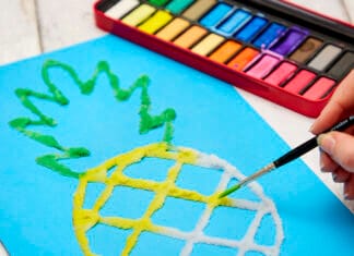 How to make a Pineapple Salt Painting