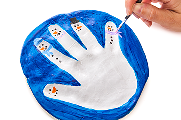 Handprint Snowmen Plaque