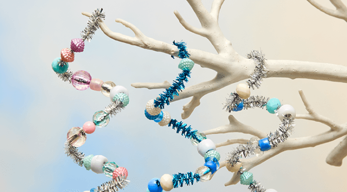 How to make Beaded Pipe Cleaner Icicle Decorations