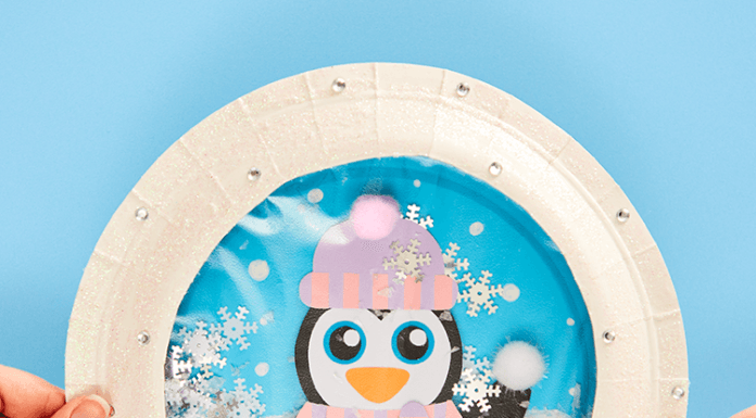 How to make Paper Plate Snow Globe