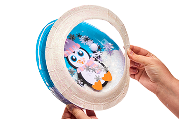 Paper Plate Snow Globe