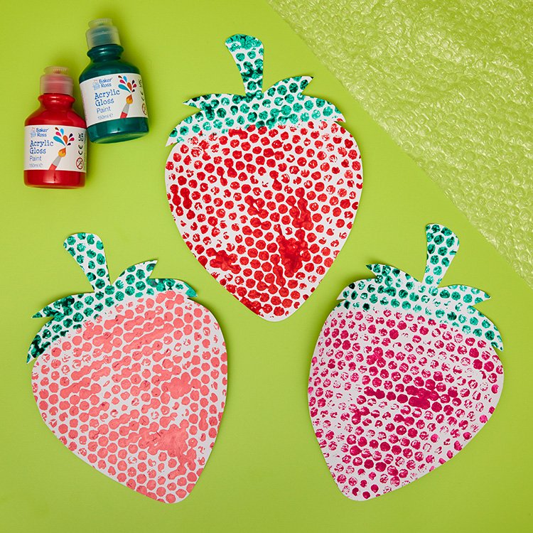 Bubble Wrap Printed Strawberry