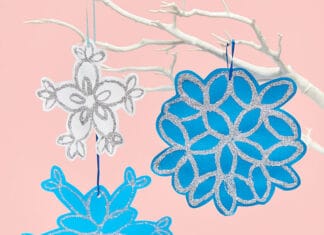 How to make Cardboard Tube Print Snowflake