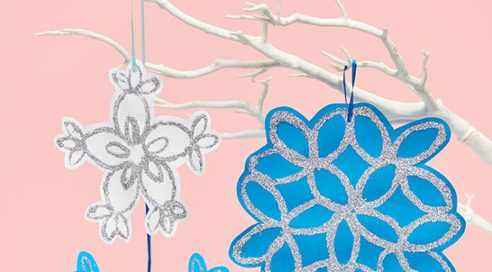 How to make Cardboard Tube Print Snowflake