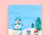 Snowman Stone Canvas