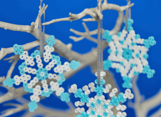 Fuse Bead Snowflake Decorations