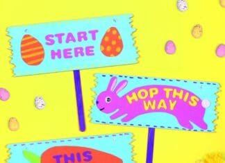 DIY Easter Egg Hunt Signs: Festive Outdoor Craft