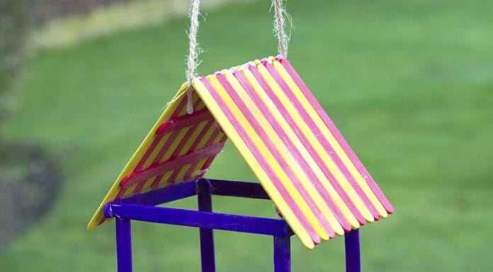DIY Pop Stick Birdhouse Feeder: Fun and Easy Craft
