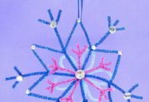 How to make Glitter Pipe-Cleaner Snowflake