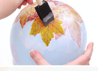 Make Your Own DIY Leaf Bowl: Simple Fall Craft How to make a fall leaf bowl on a balloon