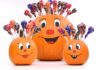 Lollipop Hair Pumpkin Three lollipop pumpkins grouped together