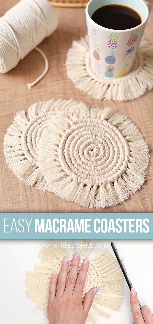 Easy macrame coaster tutorial