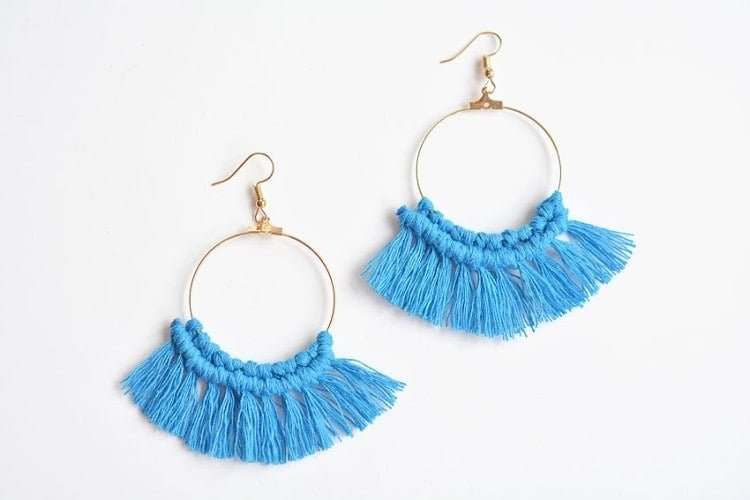 Macrame earrings tutorial