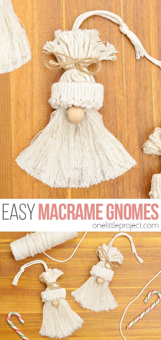 Gnome macrame Christmas ornament