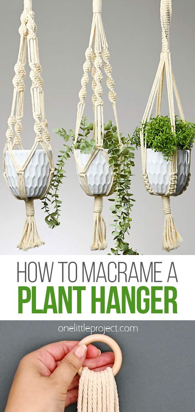 How to macrame plant hangers